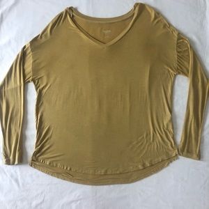 yellow long sleeve shirt, size Medium